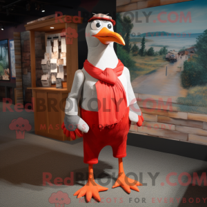 Red Gull-mascottekostuum...