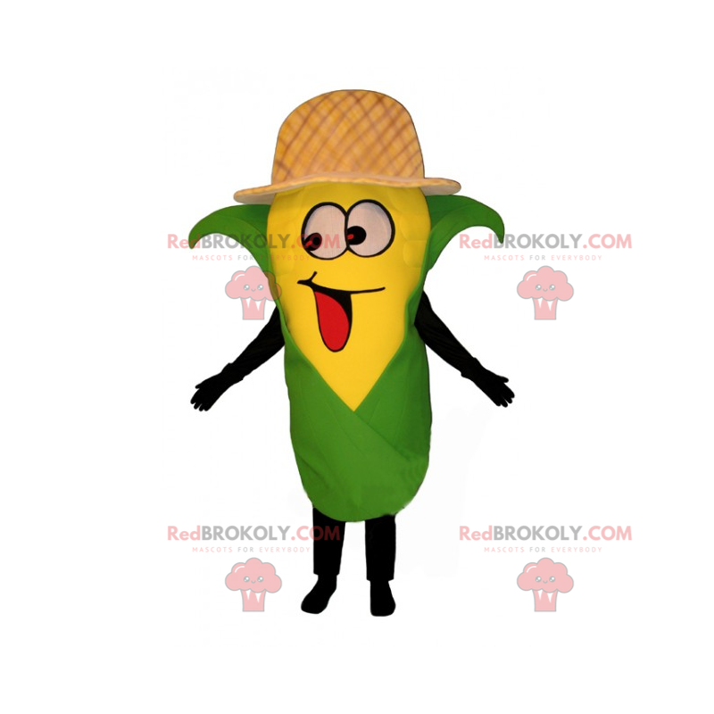 Corn Ear Mascot met hoed - Redbrokoly.com