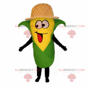 Mascotte dell'orecchio di mais con il cappello - Redbrokoly.com