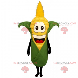 Corn øre maskot med et stort smil - Redbrokoly.com