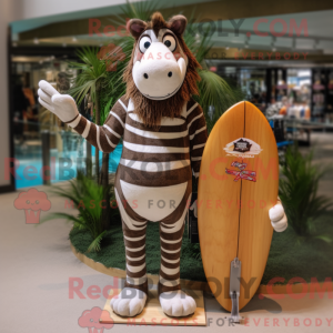 Bruin zebra-mascottekostuum...