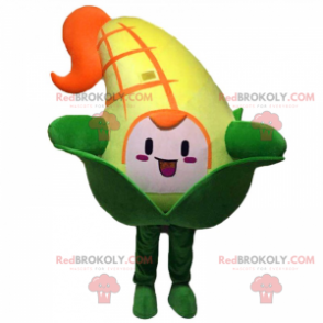 Mascotte d'épi de mais avec visage souriant - Redbrokoly.com