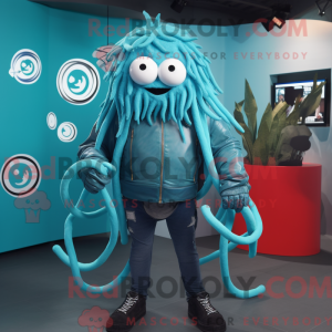 Cyan Spaghetti maskot...