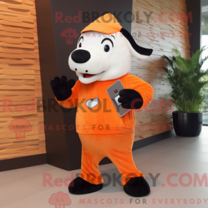 Orange Killer Whale mascot...