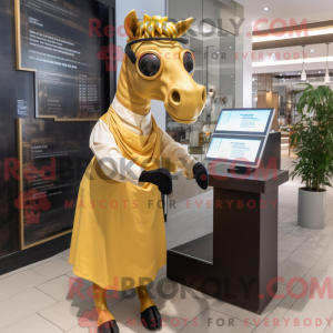 Goldenes Pferd Maskottchen...