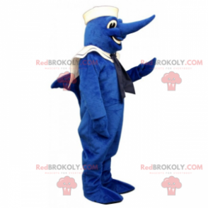Zwaardvismascotte in zeemansuitrusting - Redbrokoly.com