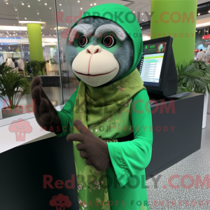 Máscara de Macaco Verde com...