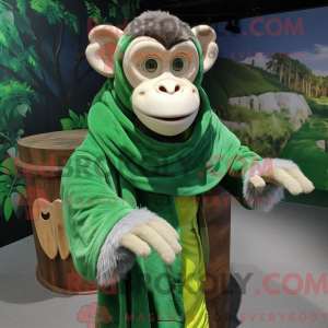 Green Monkey maskot kostume...