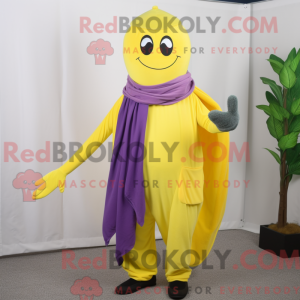 Citrongul aubergine maskot...