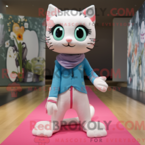 Fantasia de mascote de Gato com calça de ioga e presilhas de cachecol - Mascotes de gato - REBROKO_266290 - RedBrokoly.com