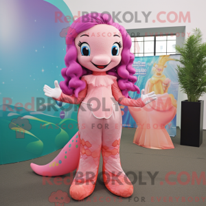 Pink Mermaid mascot costume...