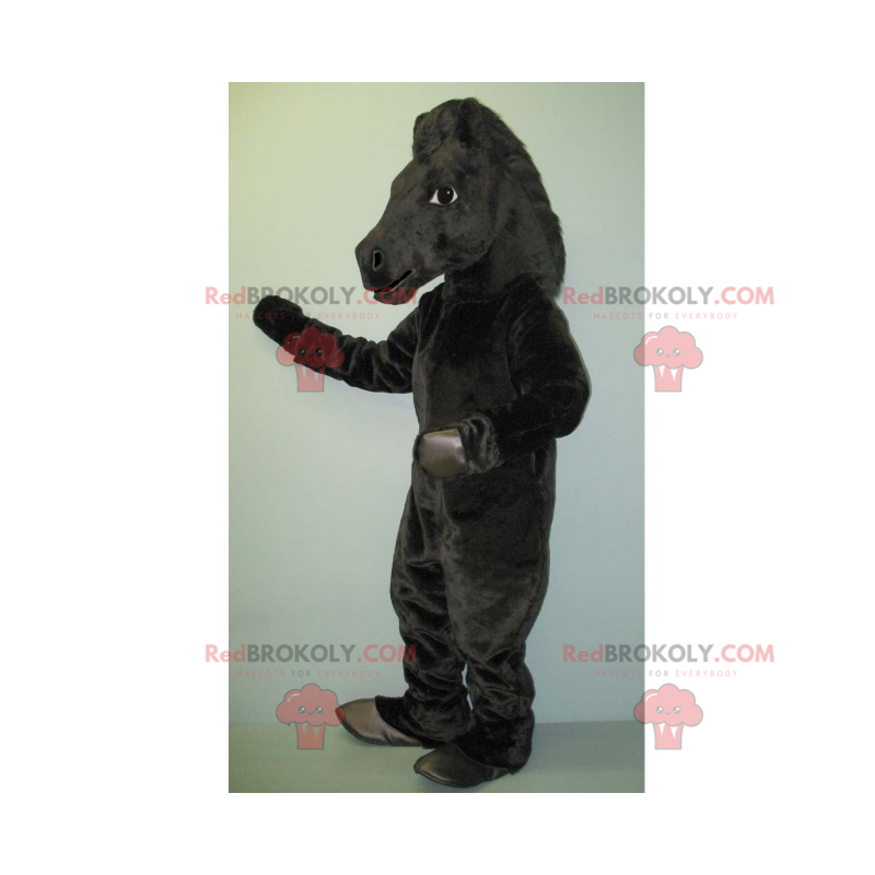 Mascote garanhão preto - Redbrokoly.com