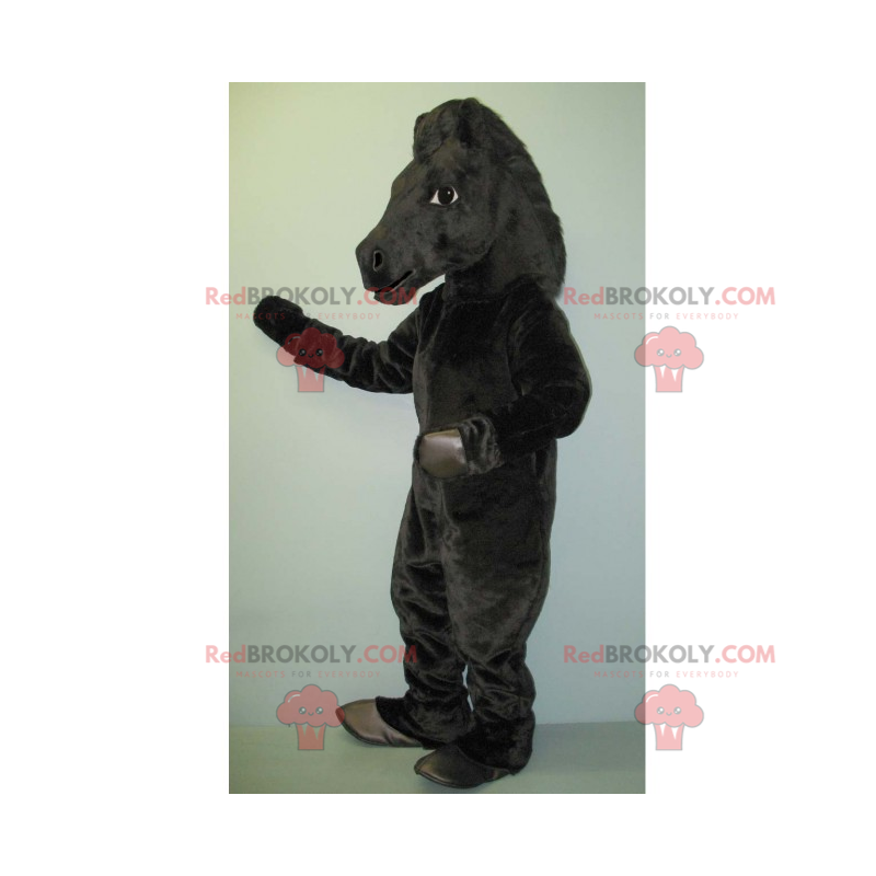 Černý hřebec maskot - Redbrokoly.com