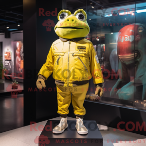 Gele Kikker mascottekostuum...
