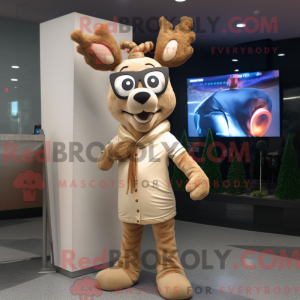 Tan Deer maskot kostyme...