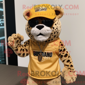 Gull Jaguar maskot kostyme...