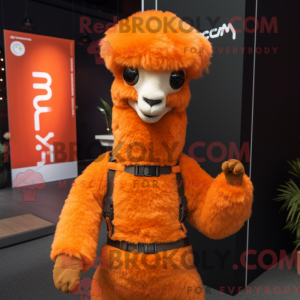Orange Alpaca mascot...