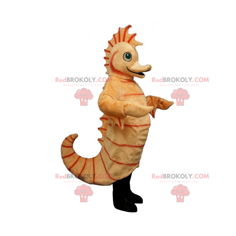 Beige zeepaardje mascotte - Redbrokoly.com
