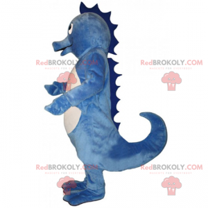 Blue seahorse mascot - Redbrokoly.com