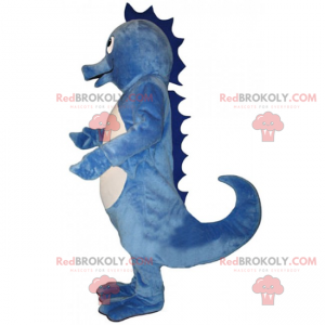 Mascotte blauw zeepaardje - Redbrokoly.com