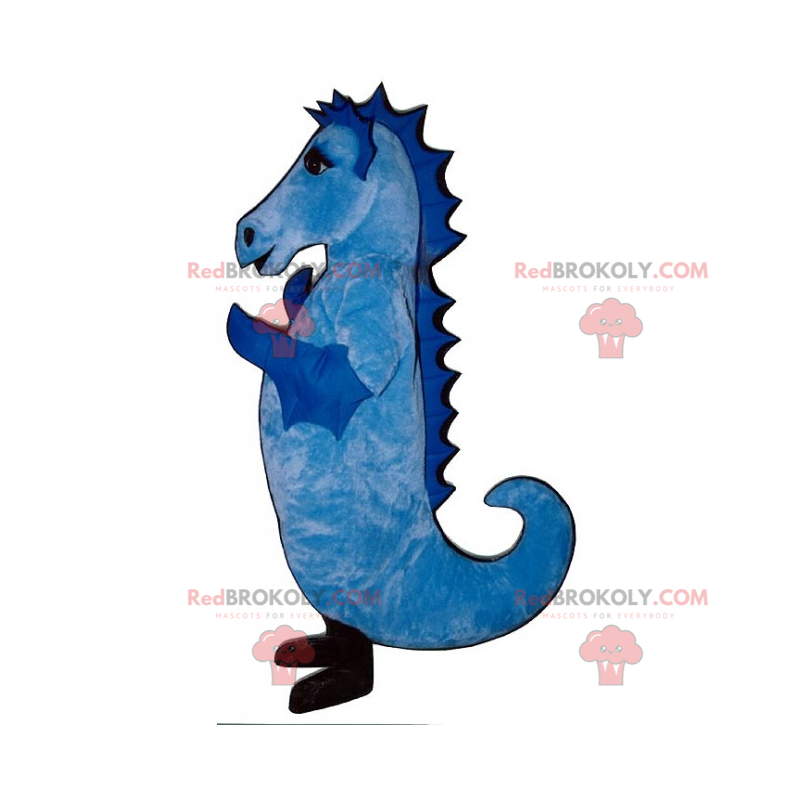 Blå søhestmaskot og sorte fødder - Redbrokoly.com Blå søhestmaskot og sorte fødder - Redbrokoly.com