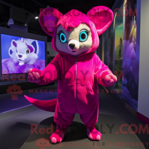 Magenta Dormouse maskot...