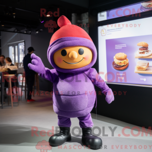 Purple Croissant mascot...