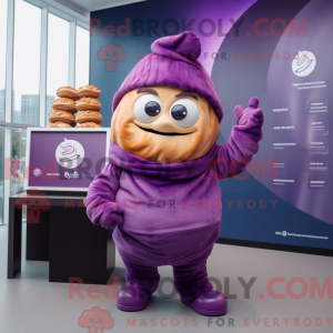 Lila Croissant Maskottchen...