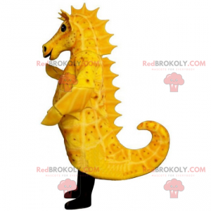 Yellow seahorse mascot - Redbrokoly.com
