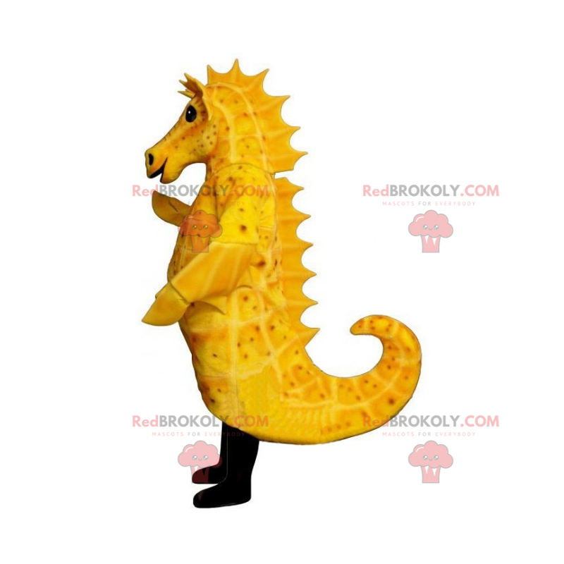 Mascote cavalo-marinho amarelo - Redbrokoly.com