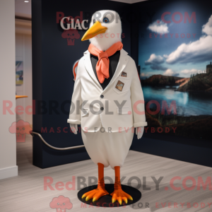 Peach Gull mascot costume...