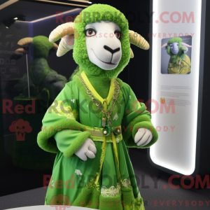 Lime Green Ram maskot...