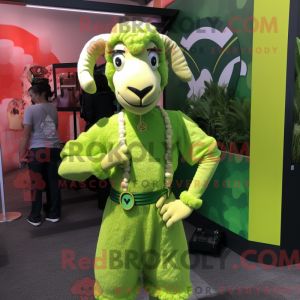 Lime Green Ram máscara de...