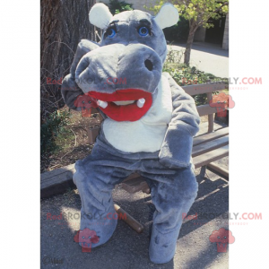 Hippopotamus mascot with lipstick - Redbrokoly.com