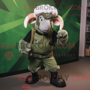Forest Green Ram mascot...