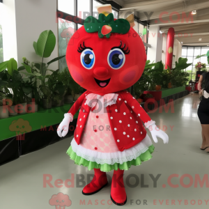 Aardbei-mascottekostuum...