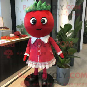 Aardbei-mascottekostuum...