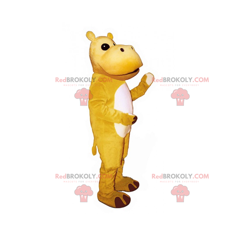 Mascotte d'hippopotame jaune - Redbrokoly.com