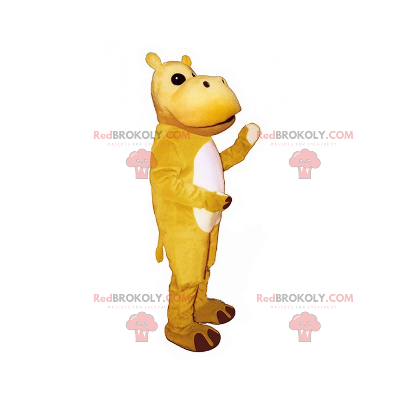 Mascotte dell'ippopotamo giallo - Redbrokoly.com