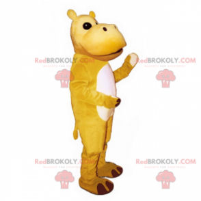 Geel nijlpaard mascotte - Redbrokoly.com