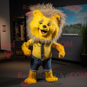 Gul Porcupine maskot...