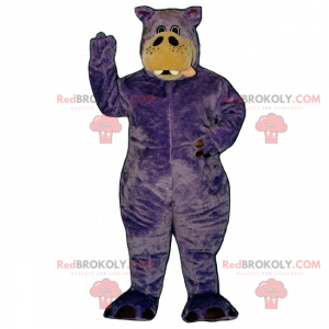 Mascote hipopótamo roxo - Redbrokoly.com