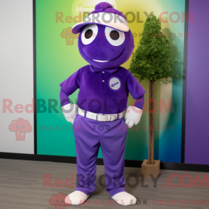 Lilla golfbold maskot...