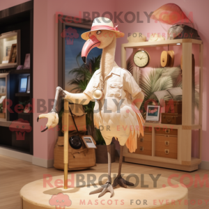 Máscara de flamingo bege...