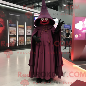 Bordowa maska Witch S Hat...
