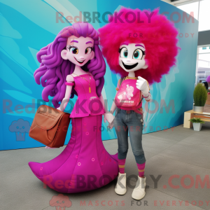 Magenta havfrue máscara...