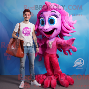 Magenta havfrue máscara...