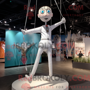 White Trapeze Artist mascot...