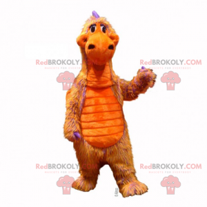 Orange dinosaur mascot - Redbrokoly.com