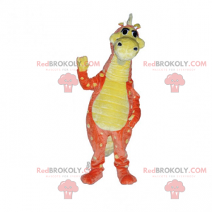 Mascotte van dinosaurus met lange nek - Redbrokoly.com